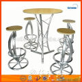 custom durable aluminum bar stool bar chair with footrest bar high table and chair